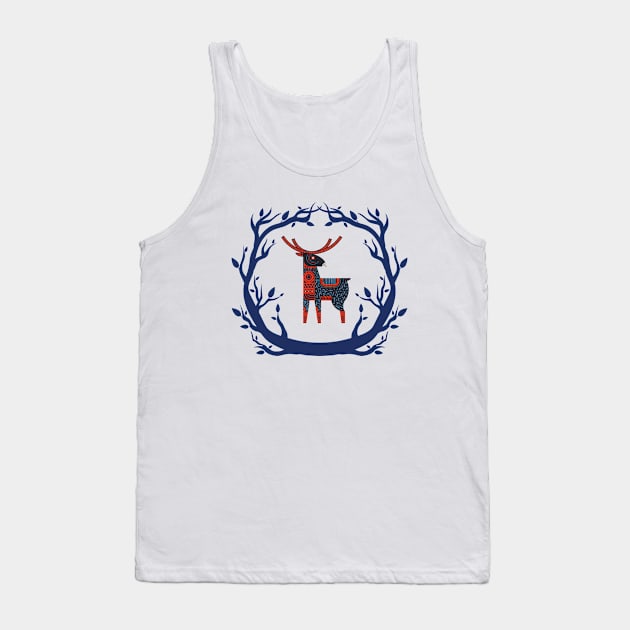 Deer Art Tank Top by Abeer Ahmad